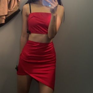 Fashion Nova Cherry Red Two Pieces Set🍒